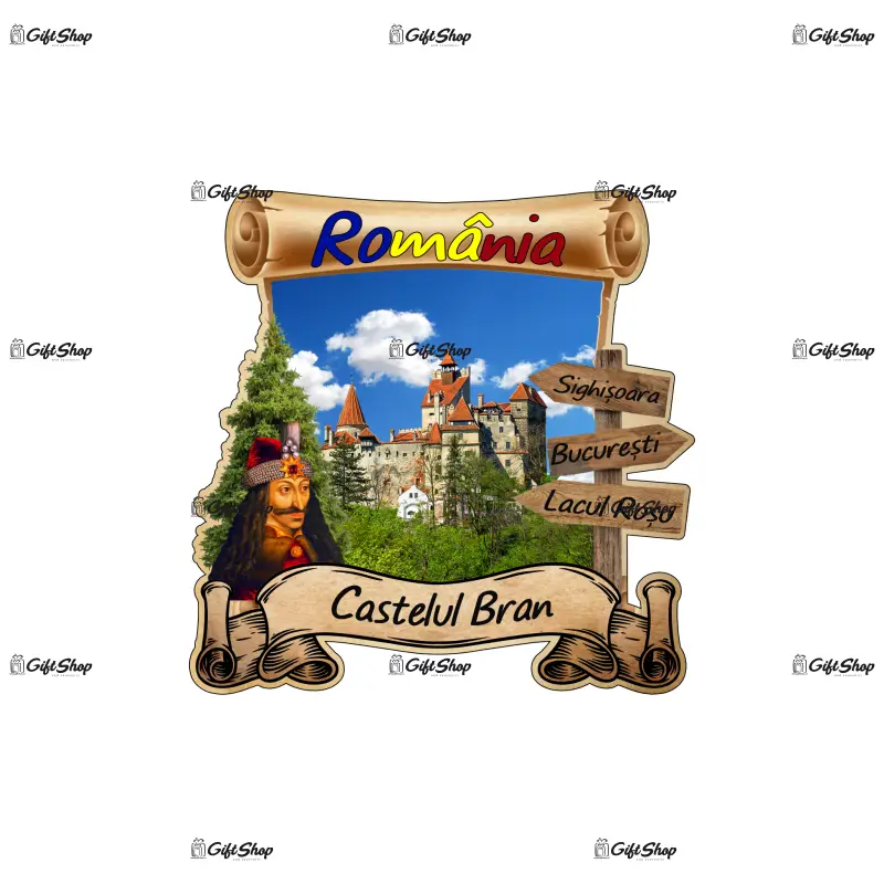 Castelul bran, vlad tepes, romania, magnet papirus, model mgs 210